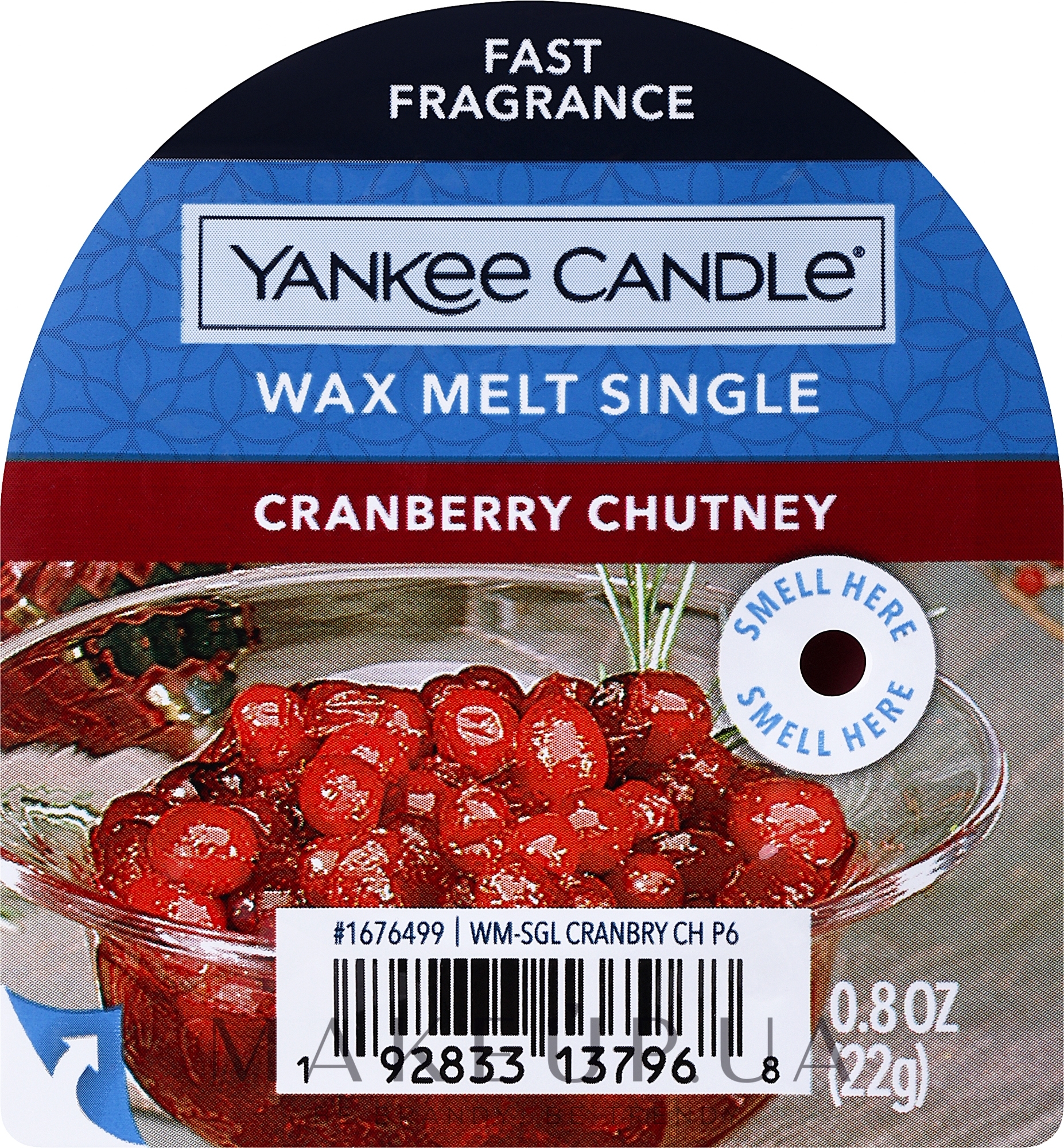 Ароматичний віск - Yankee Candle Cranberry Chutney Wax Melt — фото 22g