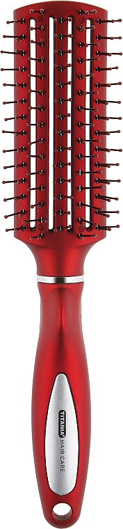Щітка для волосся, червона, 24 см - Titania Salon Professional — фото N1