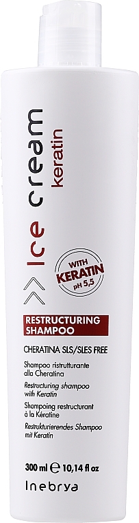 УЦІНКА Відновлюючий шампунь з кератином - Inebrya Ice Cream Keratin Restructuring Shampoo * — фото N9