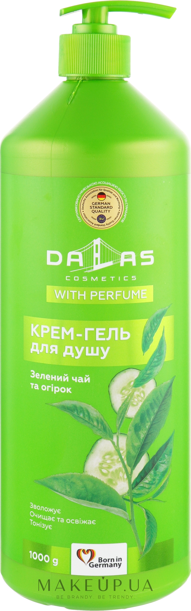 Крем-гель для душа "Зеленый чай и огурец" - Dalas Cosmetics  — фото 1000g