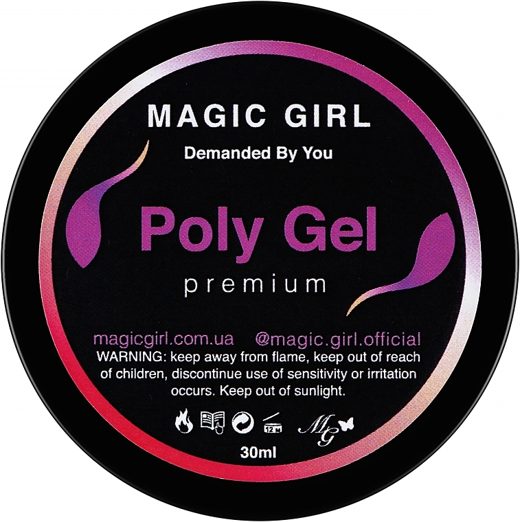 Полигель светоотражающий для наращивания, молочный - Magic Girl PolyGel Light — фото N1