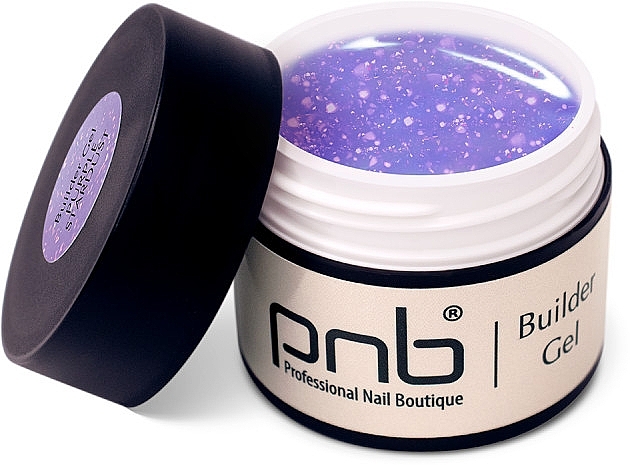 Гель моделирующий, фиолетовый - PNB UV/LED Builder Gel Purple Stardust — фото N1
