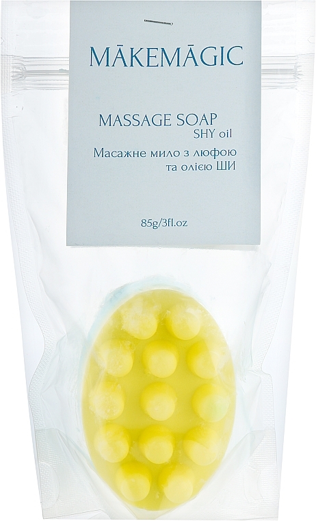 Патріотичне масажне мило з люфою та олією Ши - Makemagic Massage Soap — фото N1