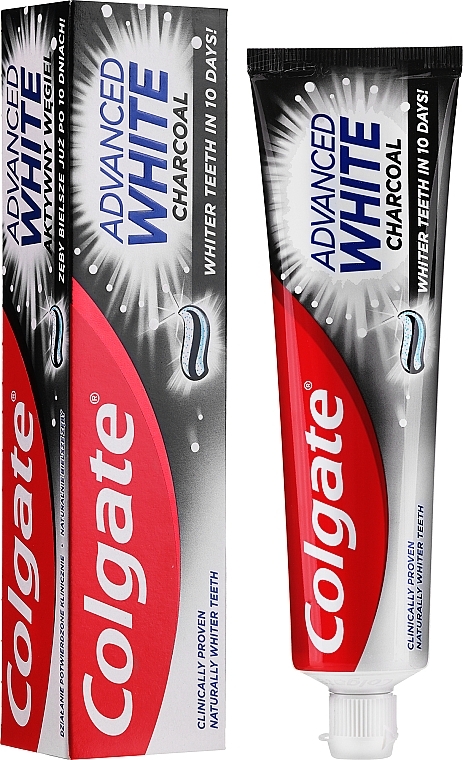 Зубна паста відбілююча з активованим вугіллям чорна - Colgate Advanced White * — фото N9