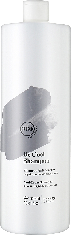 Шампунь для тонирования темных, осветленных или седых волос - 360 Be Cool Anti-Brass Shampoo — фото N2