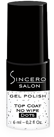 Верхнє покриття для гель-лаку - Sincero Salon Gel Polish Top Coat No Wipe Dots — фото N1