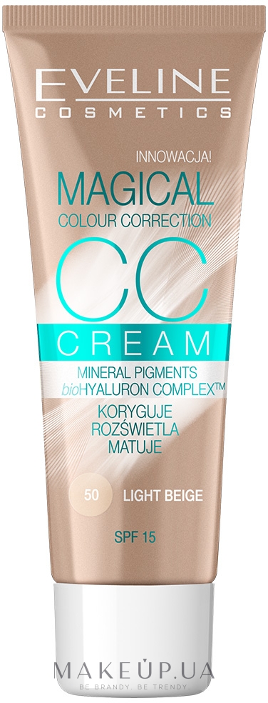 Тональный крем - Eveline Cosmetics Magical CC Cream SPF15 — фото 50 - Пастельный