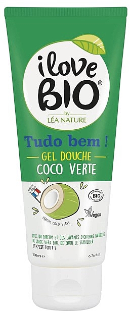 Гель для душу "Зелений кокос" - I love Bio Green Coconut Shower Gel — фото N1