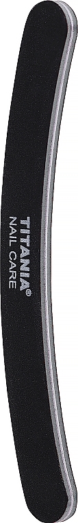 Пилочка для ногтей изогнутая, черно-серая - Titania Nail File — фото N2