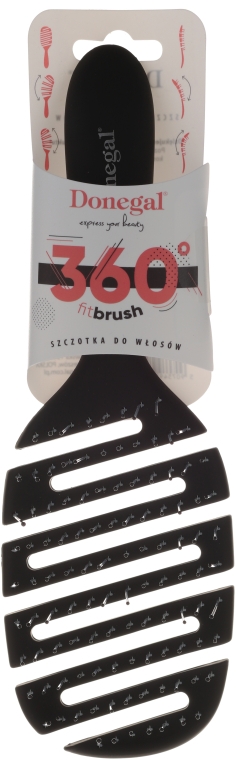 Щетка для волос 1262, черная - Donegal Fit Brush — фото N1
