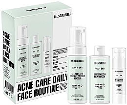 Набір комплексного догляду для проблемної та схильної до акне шкіри - Mr.Scrubber Acne Care Daily Face Routine (foam/150ml + tonic/150ml + serum/30ml) — фото N1