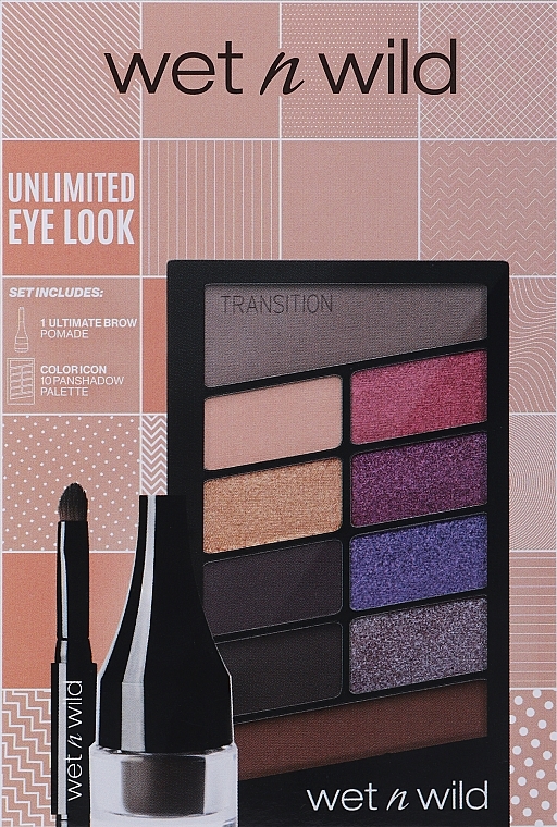 УЦІНКА Подарунковий набір - Wet N Wild Unlimited Eye Look (brow/pom/2.5g + shadows/10g) * — фото N1