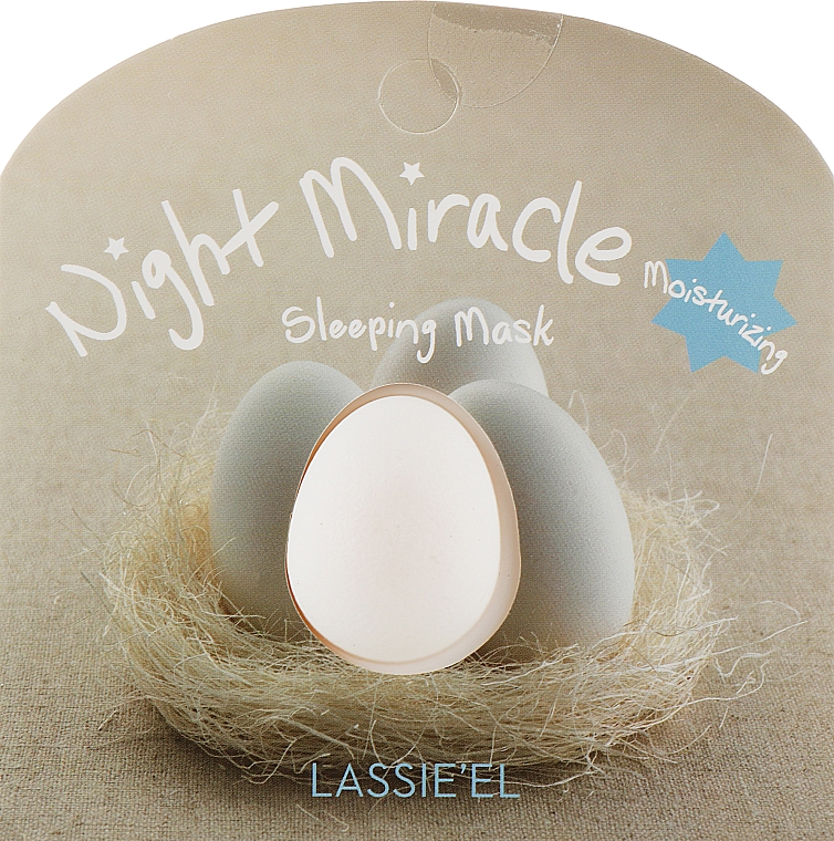 Ночная капсульная маска для лица с яйцом - Lassie'el Night Miracle Egg Sleeping Mask — фото N1