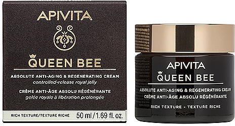 Антивіковий регенерувальний крем для обличчя - Apivita Queen Bee Absolute Anti-Aging & Regenerating Cream Rich Texture — фото N1