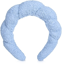 Обруч объемный для бьюти-рутины, голубой "Easy Spa" - MAKEUP Spa Headband Face Washing Blue — фото N2