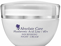 Нічний крем для обличчя з гіалуроновою кислотою - Absolute Care Hyaluronic Acid Nourishing Night Cream — фото N1