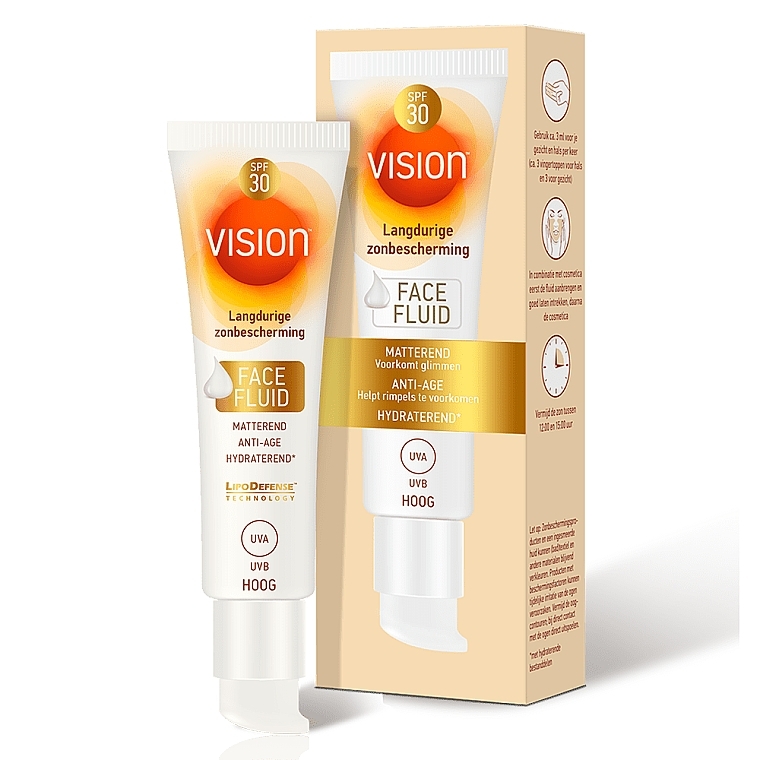 Сонцезахисний флюїд для обличчя - Vision Face Fluid SPF30 — фото N1