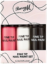 Парфумерія, косметика Набір фарб для нігтів - Barry M Fine Tip Nail Paint Set (n/paint/4mlx3)