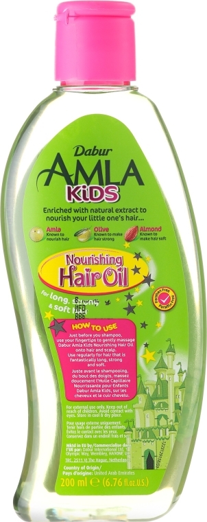 Детское масло для волос - Dabur Amla Kids Nourishing Hair Oil — фото N2