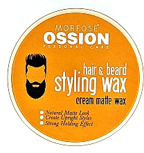 Воск для укладки волос и бороды - Morfose Ossion Cream Matte Styling Wax For Hair & Beard — фото N2