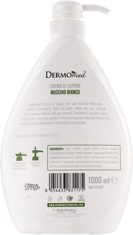 Крем-мило "Білий мускус" - Dermomed Cream Soap White Musk — фото N3