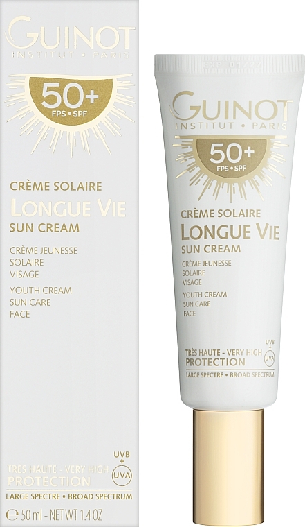 Омолаживающий солнцезащитный крем для лица - Guinot Longue Vie Sun Cream SPF 50+ — фото N2