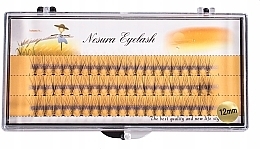 Духи, Парфюмерия, косметика Накладные ресницы пучковые C 12 мм, 60 шт. - Nesura Eyelash Premium