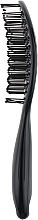 Овальная щетка для сушки и укладки волос 03201, черная - Eurostil Vent Brush Curved — фото N2