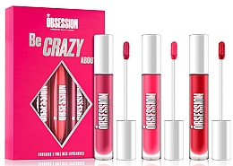 Духи, Парфюмерия, косметика Набор - Makeup Obsession Be Crazy About Lip Gloss Collection (lipgloss/3x5ml)