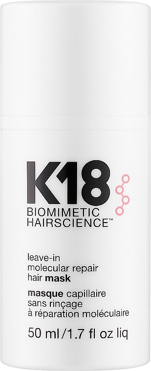 Незмивна маска для волосся - K18 Hair Biomimetic Hairscience Leave-in Molecular Repair Mask — фото N3
