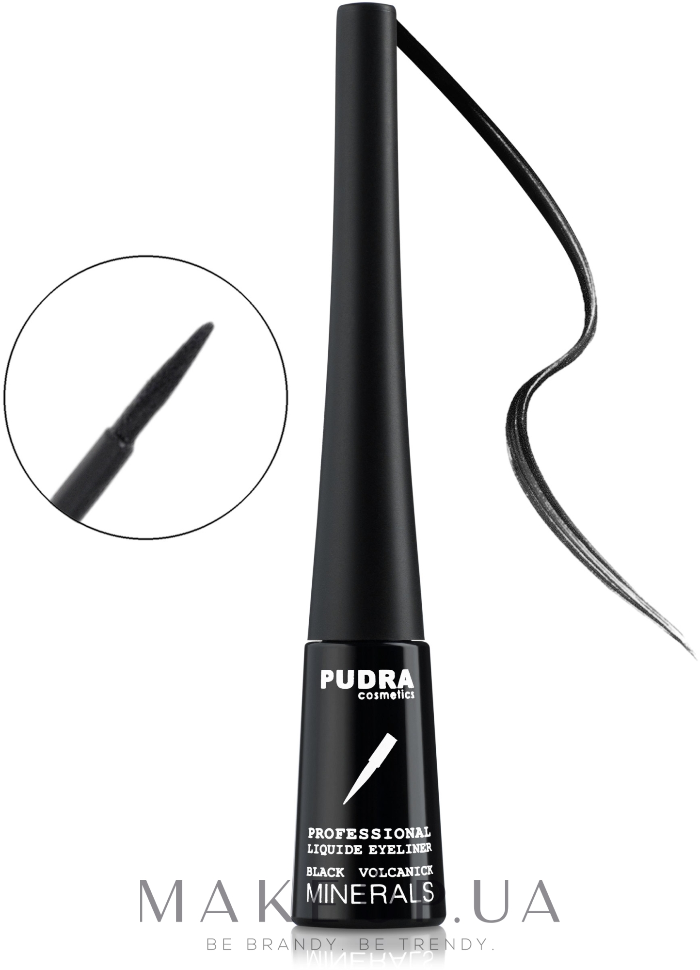 Жидкая подводка для глаз - Pudra Cosmetics Professional Liquide Eyeliner — фото Black