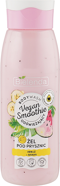 Крем-гель для душу "Кавун і банан" - Bielenda Vegan Smoothie Shower Gel — фото N1