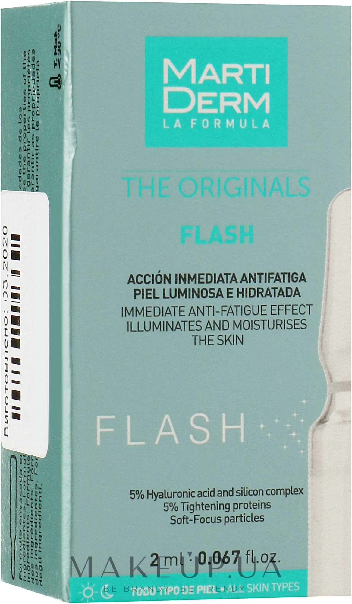 Ампули для освітлення шкіри обличчя - MartiDerm The Originals Flash Ampoules — фото 2ml