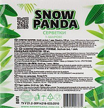 Салфетки бумажные, белые, 100 шт - Снежная Панда — фото N2