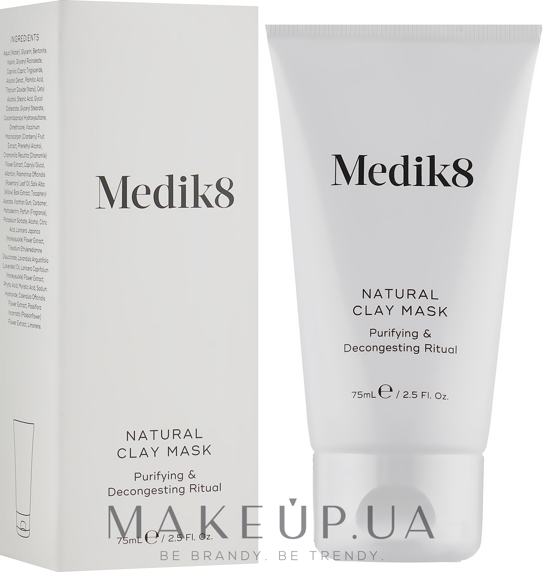 Маска с глиной для глубокого очищения кожи - Medik8 Natural Clay Mask  — фото 75ml