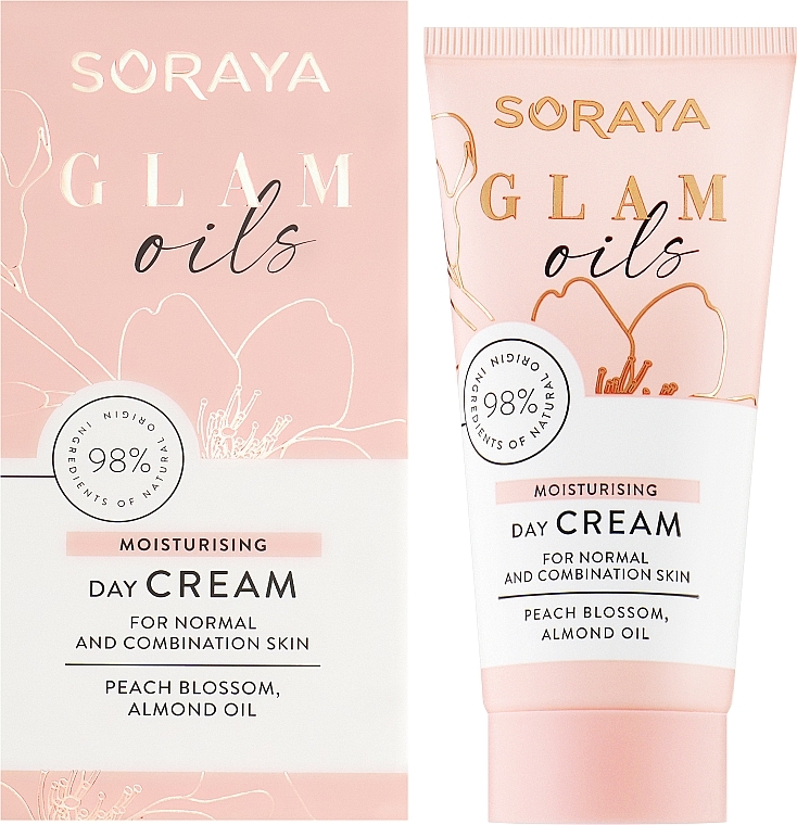 Зволожувальний денний крем для нормальної й комбінованої шкіри обличчя - Soraya Glam Oils Moisturising Day Cream — фото N2