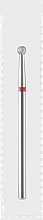 Парфумерія, косметика Фреза алмазна червона "Куля", діаметр 2,7 мм - Divia DF001-27-R