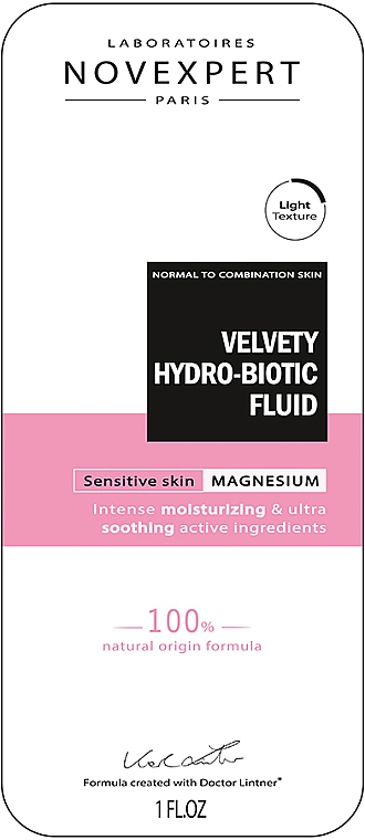 Флюїд оксамитовий гідро-біотичний для обличчя - Novexpert Magnesium Velvety Hydro-biotic Fluid — фото N2