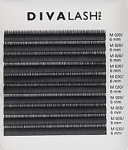 Парфумерія, косметика Вії для нарощування M 0.10 (6 мм), 10 ліній - Divalashpro