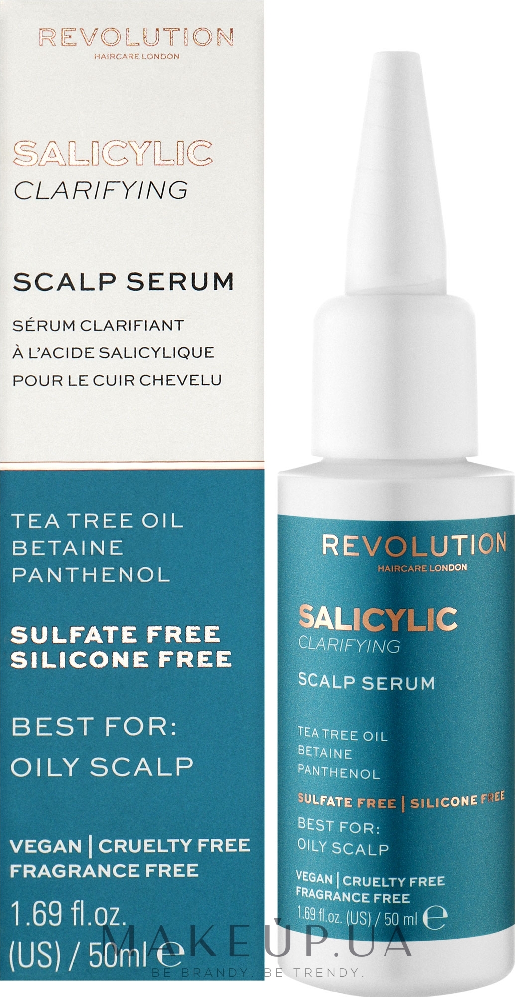 Сыворотка с салициловой кислотой для жирной кожи головы - Makeup Revolution Salicylic Acid Clarifying Scalp Serum — фото 50ml