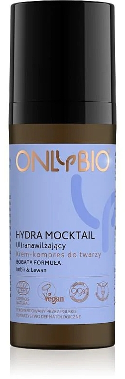 Ультразволожувальний крем-компрес для обличчя з багатою формулою - Only Bio Hydra Mocktail Ultra-moisturizing Cream-Compress Rich — фото N1