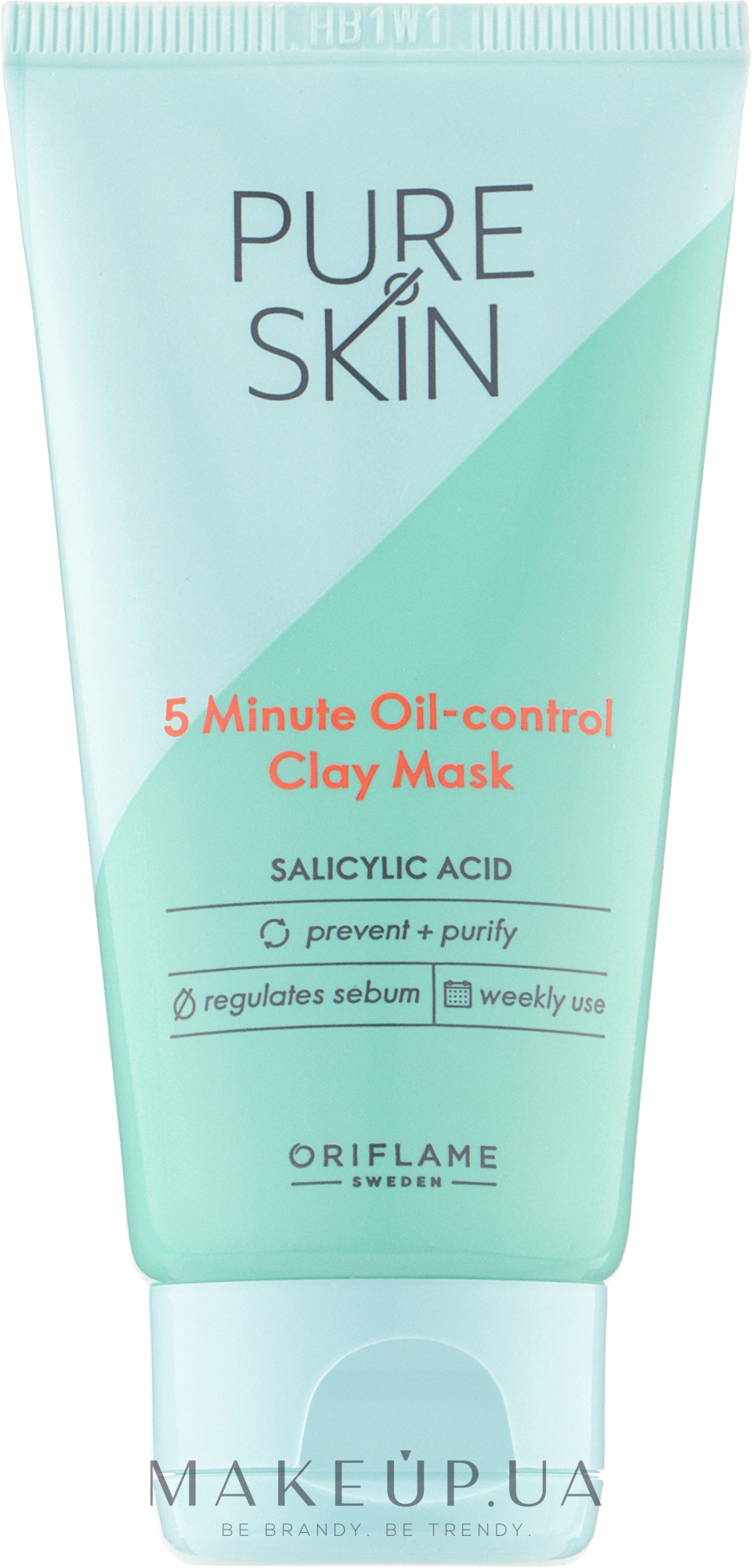 Глиняная маска для лица - Oriflame Pure Skin 5 Minute Oil-control Clay Mask — фото 50ml