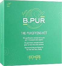 Набор - Echosline B. Pur The Purifying Kit (mud/150ml + sch/385ml + h/mask/250ml + glove/1pcs) — фото N1