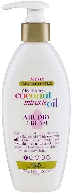 Крем для волосся проти пухнастості - OGX Coconut Miracle Oil Air Dry Cream — фото N1