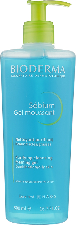 Гель для умывания (с дозатором) - Bioderma Sebium Gel Moussant Purifying and Foaming Gel — фото N4