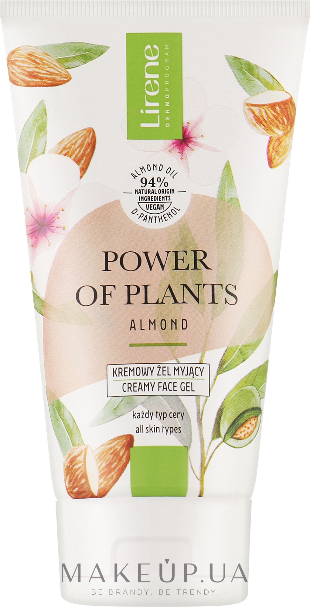 Кремоподібний гель для обличчя - Lirene Power Of Plants Migdal Creamy Washing Gel — фото 150ml