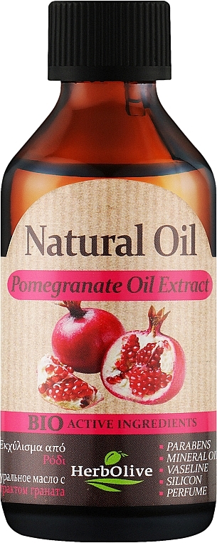 Натуральное масло экстракта граната - Madis HerbOlive Natural Oil — фото N1