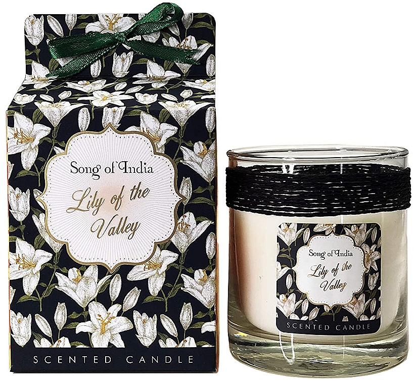Ароматизированная свеча в стеклянной банке "Ландыш" - Song of India Lily of the Valley Candle — фото N1
