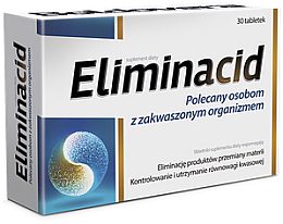 Диетическая добавка в таблетках - Aflofarm Eliminacid — фото N1