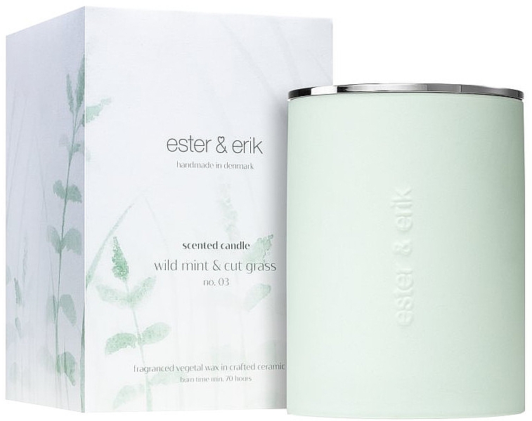 Ароматична свічка "Дика м'ята і скошена трава" - Ester & Erik Scented Candle Wild Mint & Cut Grass № 03 — фото N1